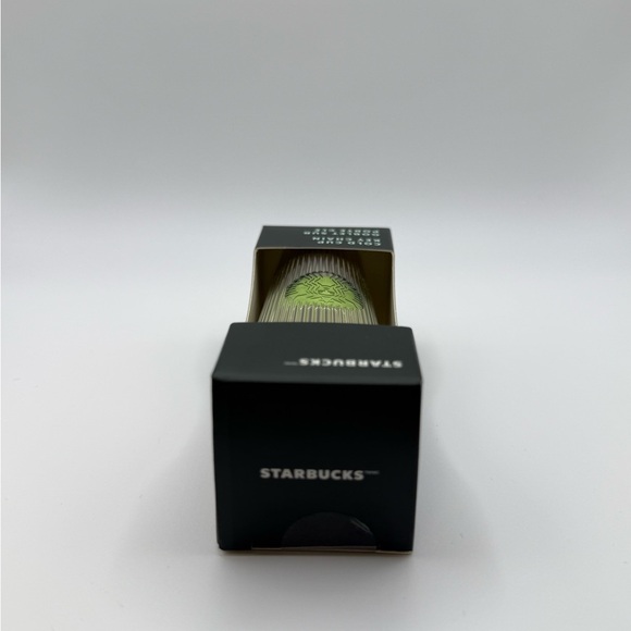 Starbucks 2025 Lime Green Purple Pleated Cold Cup Key Chain Keychain - Picture 4 of 9